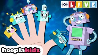 🔴 LIVE | Funky Robots Dancing To The Finger Family Song | Non Stop 24/7 Kids Songs