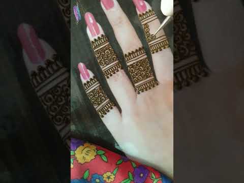 Super Easy & Stylish Back Hand Mehndi With One Finger !! Simple Back Hand Mehndi  Design 2021 - YouTube