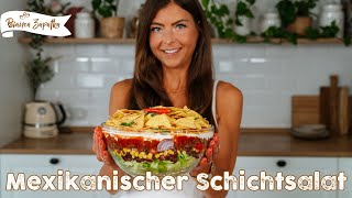 Mexikanischer Schichtsalat (Taco Salat) - einfach, lecker, vegan