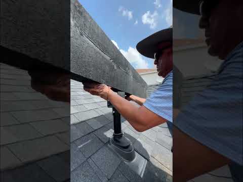 SkyLift Roof Risers lifting this Patio Cover Pergola off the roof! #pergola #patiocover