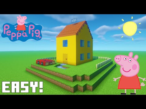 Minecraft Tutorial: How To Make Peppa Pigs House and Car "Peppa Pig"