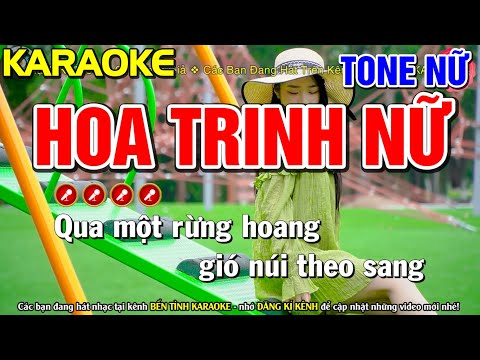 ✔ HOA TRINH NỮ Karaoke Tone Nữ | Bến Tình Karaoke