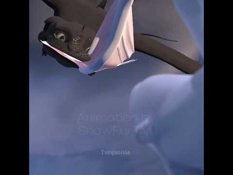 DELETED SCENE// Toothless & Light fury cr:@SnowFurTM3D #viralvideo #httyd #toothless #lightfury