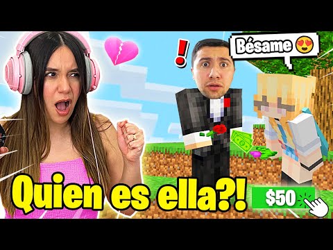 RENTÉ UNA NOVIA *FALSA* para darle CELOS a mi NOVIA😂 en MINECRAFT *BROMA*