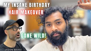My Insane Birthday Hair Makeover Will Shock You! #haircut #beard #dubai #keratintreatment
