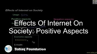 Effects of Internet on Society : Positive aspects