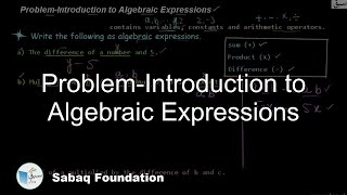 Problem-Introduction to Algebraic Expressions