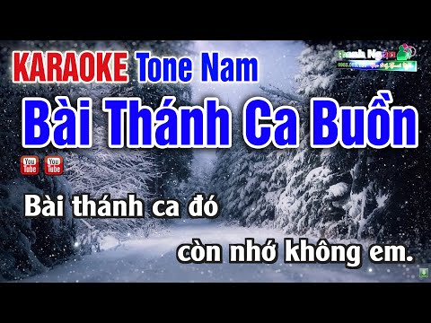 Bài Thánh Ca Buồn KARAOKE Tone Nam – Nhạc Sống Thanh Ngân