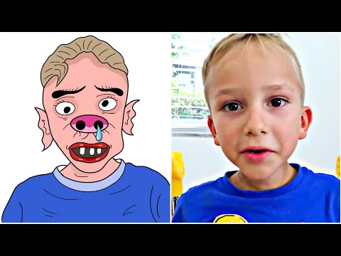 Vlad and Niki Dress Up Superheroes and Help Mom | Funny Drawing Meme 😂