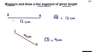 Draw a line segment using ruler (mm and cm)