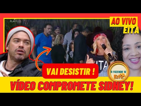 🤠A FAZENDA 2024 AO VIVO: Vídeo EXPÕE SIDNEY E ELE ENTREGA OS PONTOS! ROÇA DE HOJE! #afazenda16