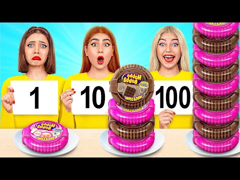 100 Layers of Food Challenge | Delicious Kitchen Hacks by Mega DO Challenge