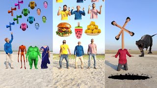 Siren, fat dog, cute bhabhi vs me head matching & 3 brothers body parts matching- Vfx magic live