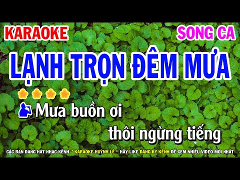 Karaoke Lạnh Trọn Đêm Mưa Song Ca ( Bolero Beat Hay ) | Huỳnh Lê