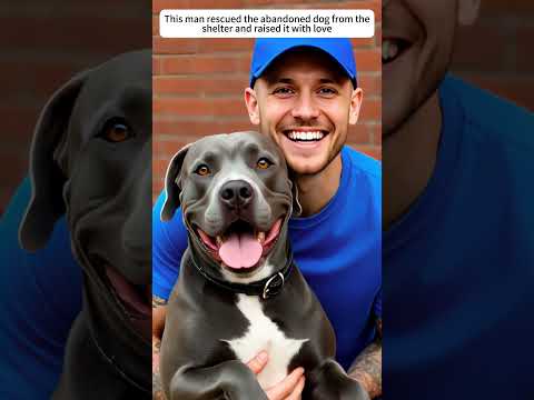 This man rescued the abandoned dog from the shelter and raised it and gave it a home #animals