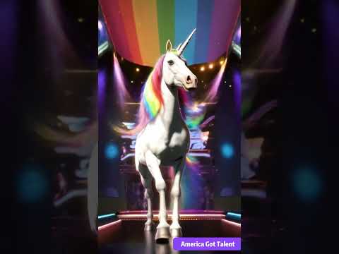 Unicorn’s Magical Transformation into Rainbow Pony Stuns AGT!独角兽神奇变身彩虹小马!ユニコーンがレインボーポニーに大変身、AGTを驚かせる