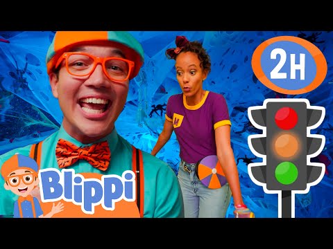 BLIPPI Plays RED LIGHT GREEN LIGHT! |  Blippi and Meekah Best Friend Adventures