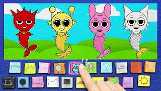 SPRUNKI son sirenas 🧜‍♀️ *Nuevo libro-juego Sprunki en mundos diferentes*