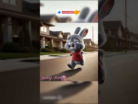 Sedih di tinggal mama #cartoon #comedy #kelincilucu #cute