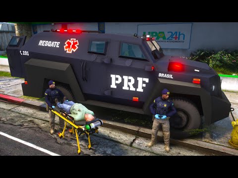 BLINDADO DA PRF FAZ RESGATE EM OCORRÊNCIA! | GTA 5 EMERGÊNCIA 24HS