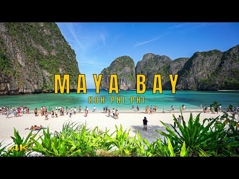 Maya Bay | Pileh Lagoon | Private Longtail Boat Tour Koh Phi Phi Thailand 4k