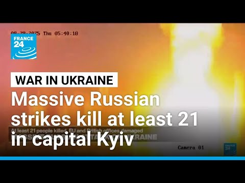 YouTube video thumbnail: Deadly Russian Attack Kills 21 in Kyiv 
