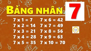 Bảng Nhân 7, Giọng Miền Bắc, Đọc Rõ Ràng, Dễ Thuộc | Bảng Cửu Chương