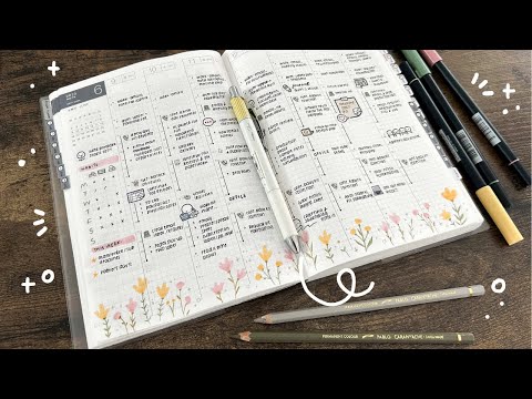 Weekly Plan With Me: Little Flower Doodles | Hobonichi Cousin