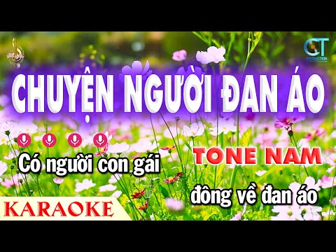 Chuyện Người Đan Áo Trung Chỉnh Tone Nam Nhạc Sống | Karaoke Làng Hoa