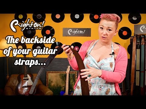The backside of your guitar strap 