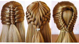Simple & Amazing Half Up Half Down Braid Hairstyles 😍 Cute Everyday Hairstyles for girls