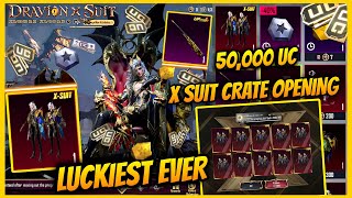 🔥50000 UC DRAVION X SUIT CRATE OPENING IN BGMI l NEW X SUIT CRATE OPENING l UC UP EVENT IN BGMI