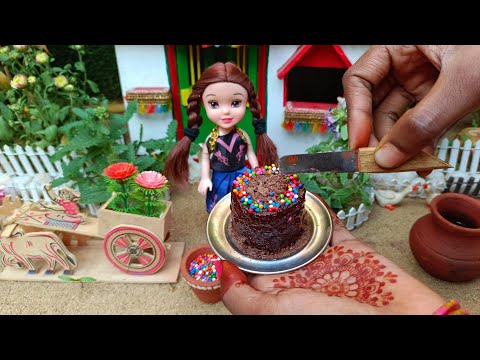 Miniature Bread & Chocolate Cake | Only 2 Ingredients Cake Recipe | Easy Cake | Miniature housewife