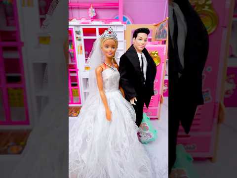 Satisfying Unboxing Barbie Wedding Playset, ASMR Video #shorts