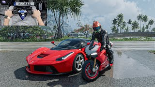 Ducati Panigale R & 2014 Ferrari LaFerrari - The Crew Motorfest |  Thrustmaster Bike handlebar