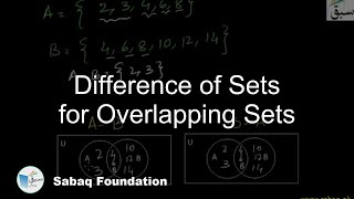 Difference of Sets for Overlapping Sets