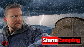 ⚡ Thunder & Lightning - ⚡ Heavy Rain Camping in a Crazy Swedish Tent