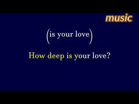 How Deep Is Your Love _ Karaoke Version _ BeeKTV 伴奏 no vocal 無人聲 music 純音樂 karaoke 卡拉OK 伴唱