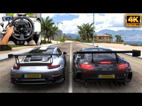 Porsche 911 GT2 RS & Mercedes-AMG GT3 | Forza Horizon 5 | Thrustmaster T300RS gameplay