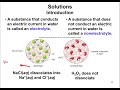Ionic Solutions and Mixtures Concepts