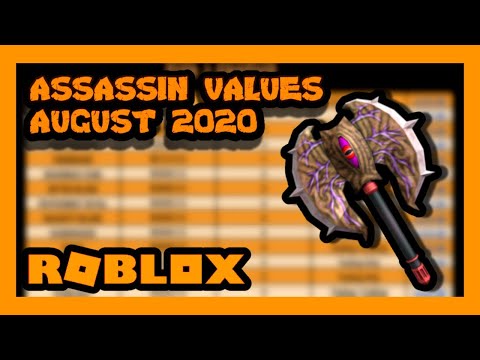 official roblox assassin value list 2021