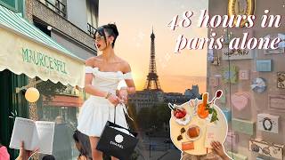 48 hours in paris ALONE🇫🇷 | eiffel tower views, aesthetic cafes, luxury shopping, & exploring
