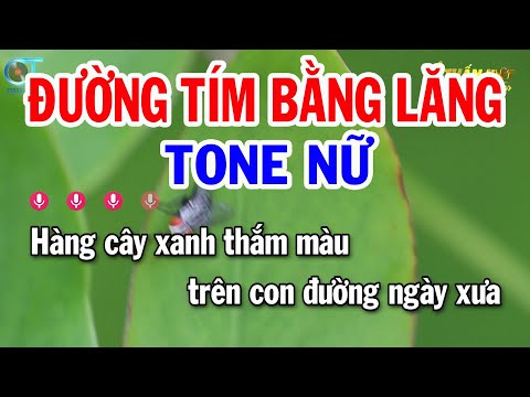 Karaoke Đường Tím Bằng Lăng Tone Nữ ( Bbm ) Nhạc Sống Tuấn Cò