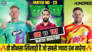 OVI vs TRT Dream11, OVI vs TRT Dream11 Prediction, Oval Invincibles vs Trent Rockets, The Hundred