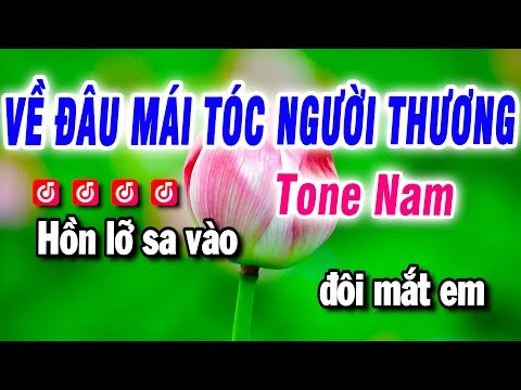 Karaoke Về Đâu Mái Tóc Người Thương – Nhạc Sống Tone Nam
