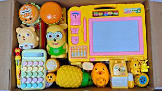 Ultimate Yellow Stationery Collection - Pencil Box, Pens, Eraser, Keychains, Pencil Case, Coin Bank