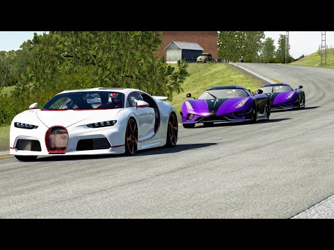 Koenigsegg Regera Ghost High-Dowforce vs Bugatti Chiron Super Sport vs F1 Racing Cars