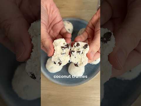 COCONUT CHOCOLATE TRUFFLES 🍫🥥 #healthyrecipes