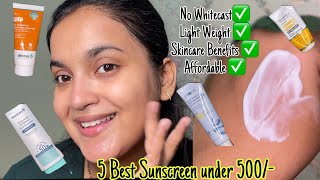Top 5 Lightweight Sunscreen 👍 for Summer’s Under 500 ✅ No Whitecast #sunscreen #summer