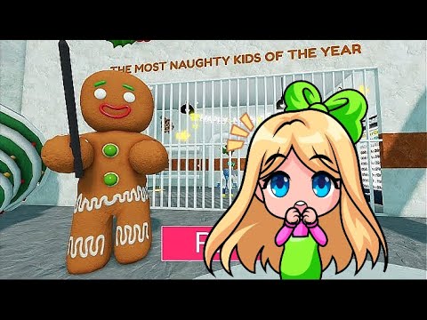 🎄🍪 Gingerbread Man's Prison Run! (OBBY) 🍩🥛 Roblox